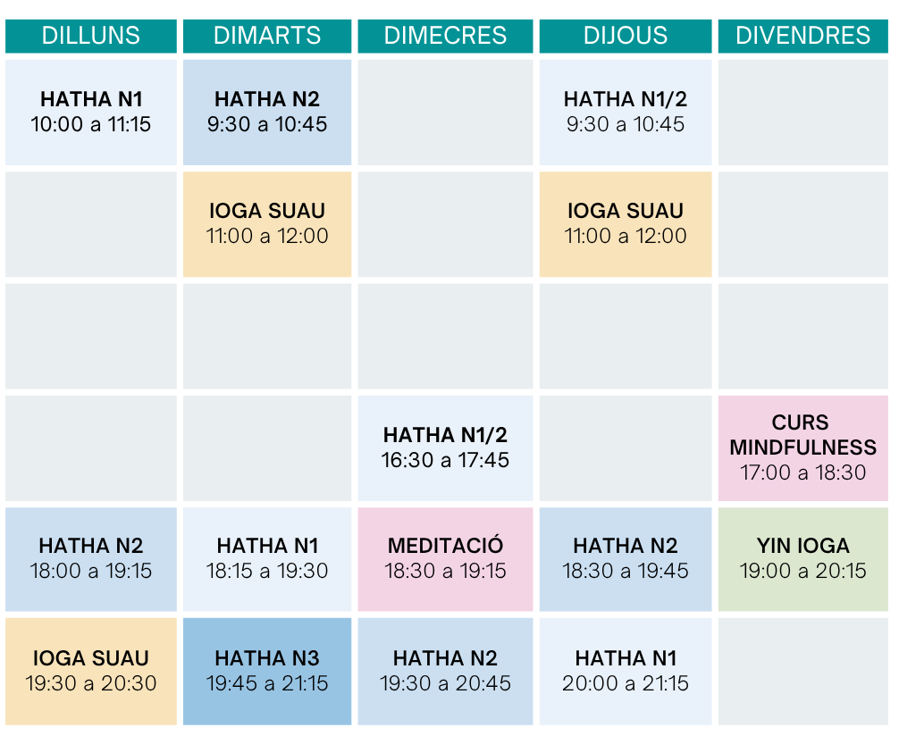 horaris ioga sabadell